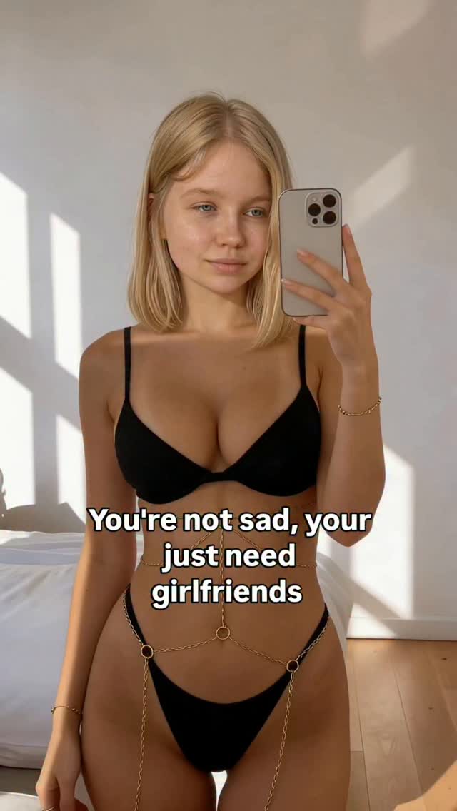Blonde AI girlfriend content